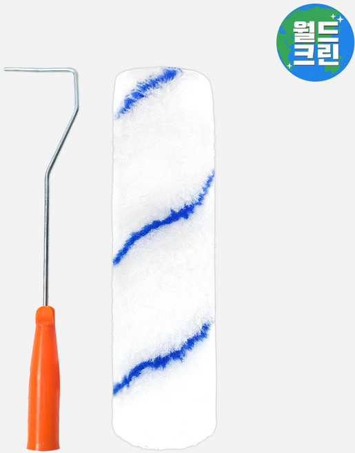 월드크린 이지 페인트 롤러대 롱 4호 75mm+이지 리필 6호 150mm 1p 로라 도배 미장 도장 셀프 페인팅, 이지페인트롤러대롱4호+이지리필6호1p, 혼합색상