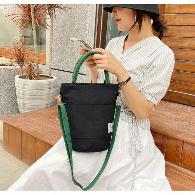 [당일출고] 무지 에코백 크로스백 텀블러가방 강아지산책 데일리 천가방