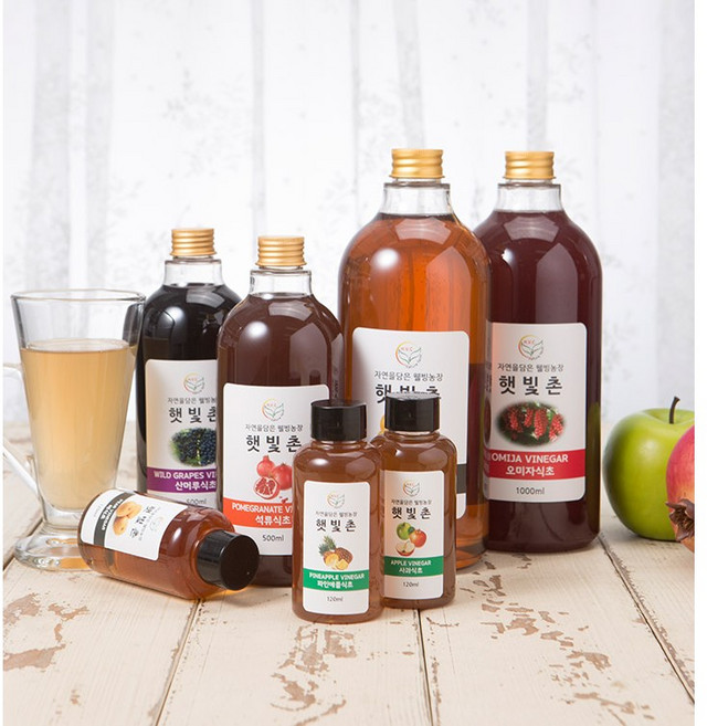 햇빛촌 자연발효 수제 오미자식초 1000ml