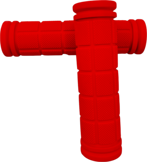 글로리존 자전거 고무 그립 손잡이, 빨강, 2개