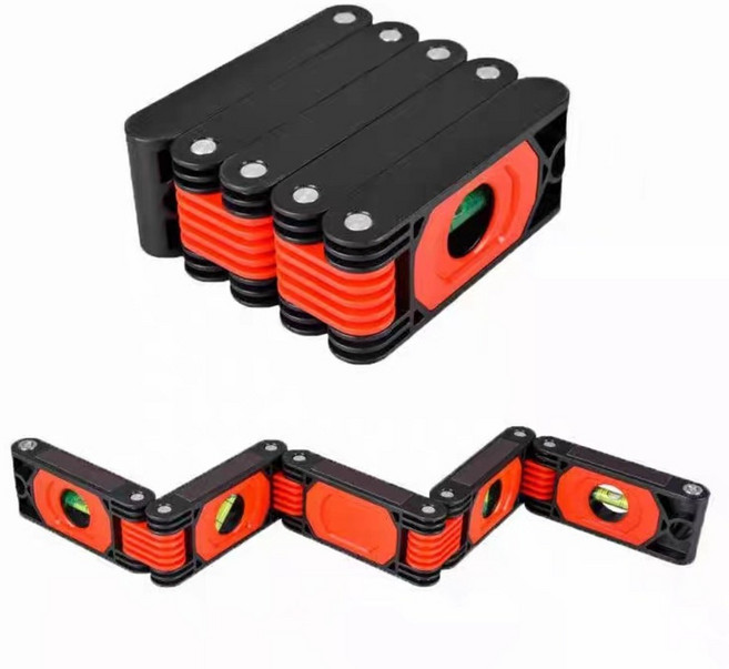 헬스와미 튼튼한 5단 접이식 수평자 수평대 코너측정 수평측정 레벨 눈금자, 1개