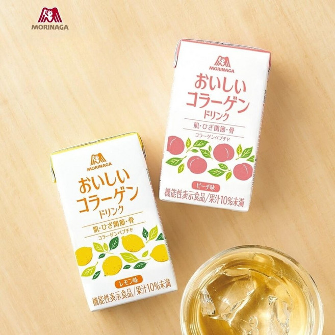 모리나가 제과 맛있는 콜라겐 음료 레몬 맛, 12개, 125ml