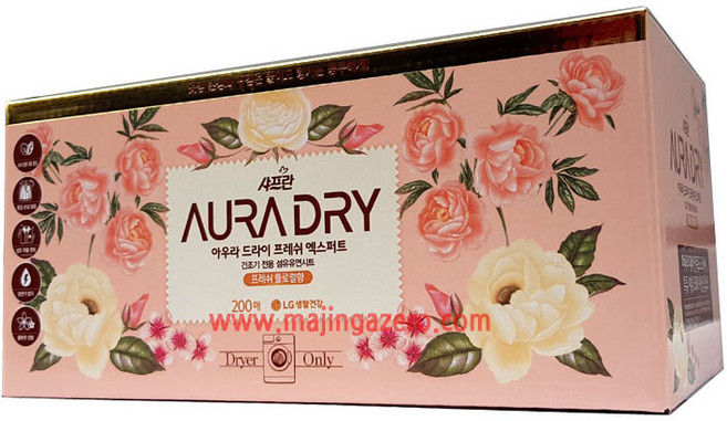 아우라 섬유유연제 드라이 건조기 시트 200매