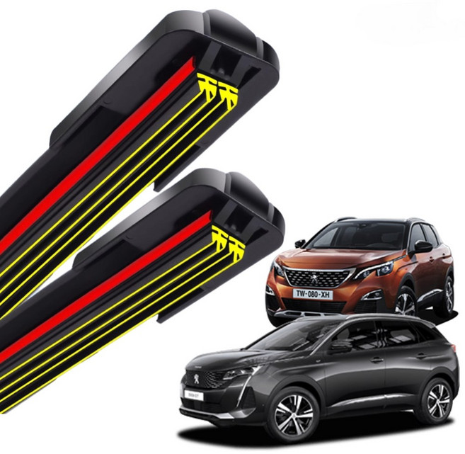 1+1 푸조 3008 전차종 순정 호환형 초밀착 와이퍼 윈도우 브러쉬 와이퍼블레이드, T2-3008 2세대(17-현재)-650+400/B2