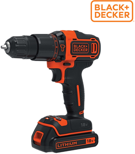 블랙앤데커 충전 해머드릴 BDCHD18K 배터리1개, 1개