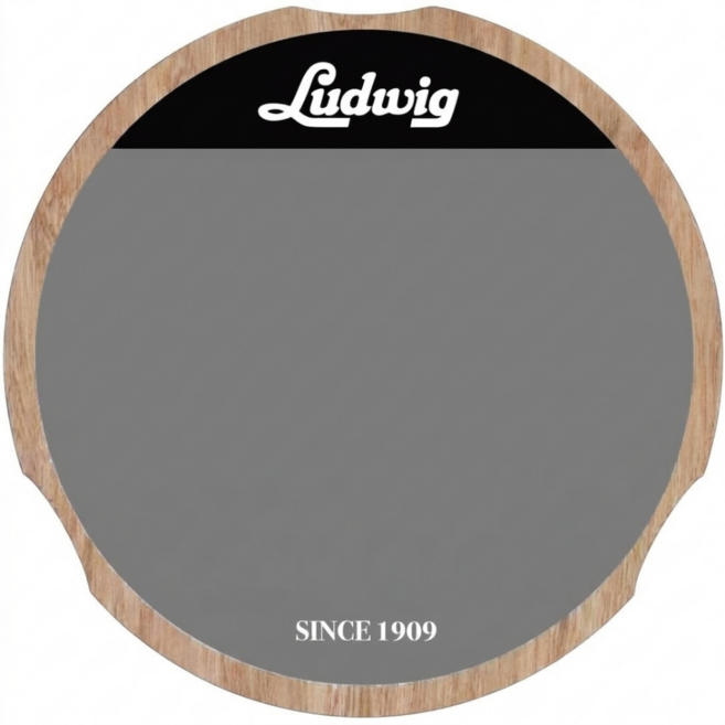 루딕 드럼 연습 패드 12인치 (스탠드 추가 가능), 1개, 그레이 - 12인치