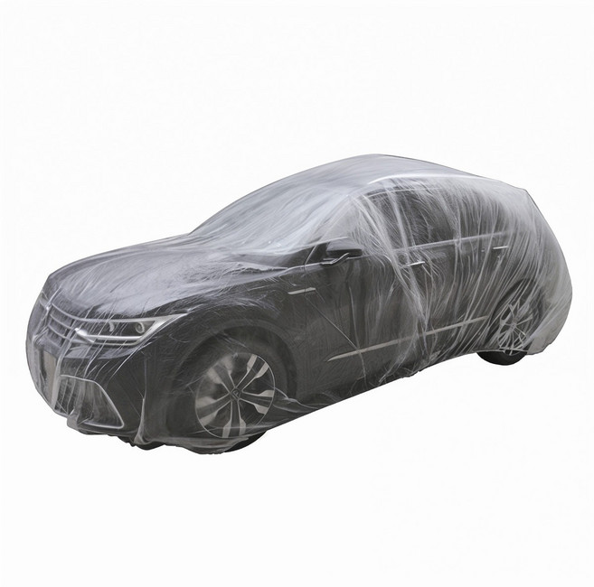 一次性汽車車罩，PE薄膜加厚，防塵防雨防曬, 1個, L碼