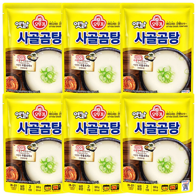 오뚜기옛날 사골곰탕, 500g, 6개