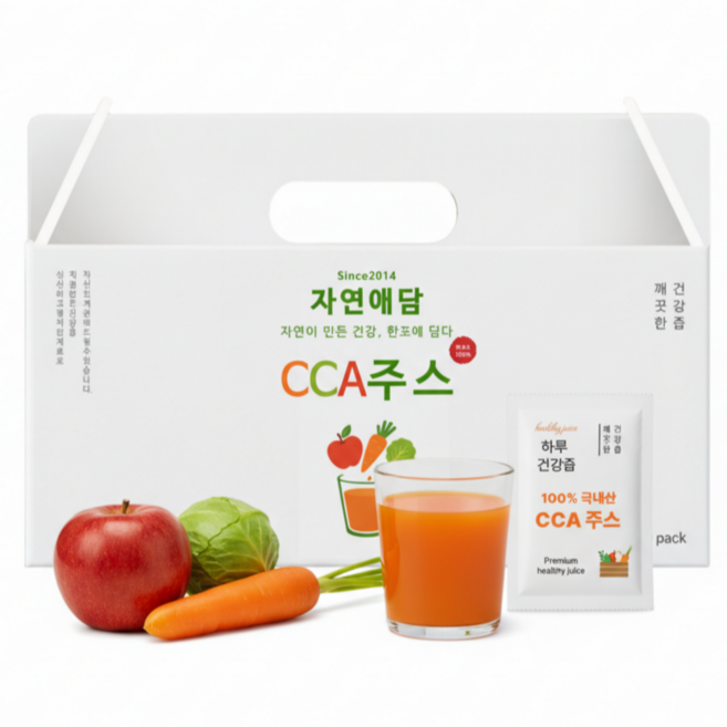 자연애담 맛있는 CCA주스 국내산 신선재료만 까주스 ACC 제주당근 사과 양배추, 30개, 100ml