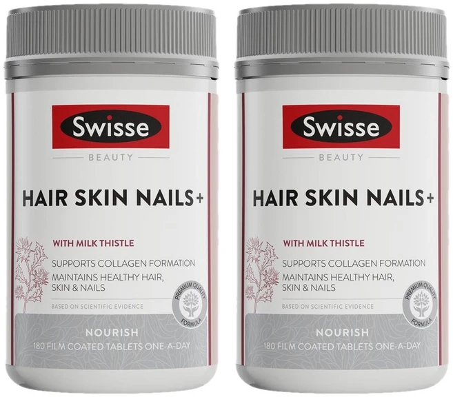 호주 스위스 헤어 스킨 네일 영양제 Swisse Ultiboost Hair Skin Nails, 180정, 2개 - 쿠팡