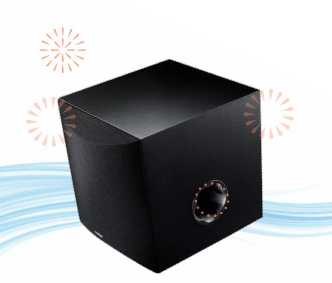 Yamaha LP 스피커 야마하 8인치 100W 파워드 서브우퍼 블랙 NS-SW050BL GL