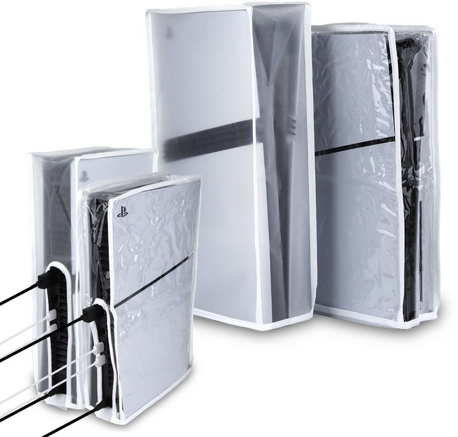 PS5 프로 슬림 커버 케이스 클리어 먼지방지 덮개, PS5 프로용, 불투명 디자인