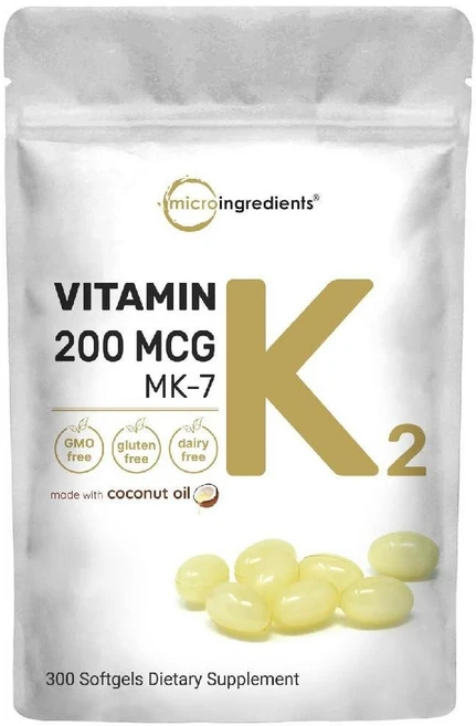 비타민 K2 MK7 Micro Ingredients 300정 2개, 300개 (1팩) - 쿠팡