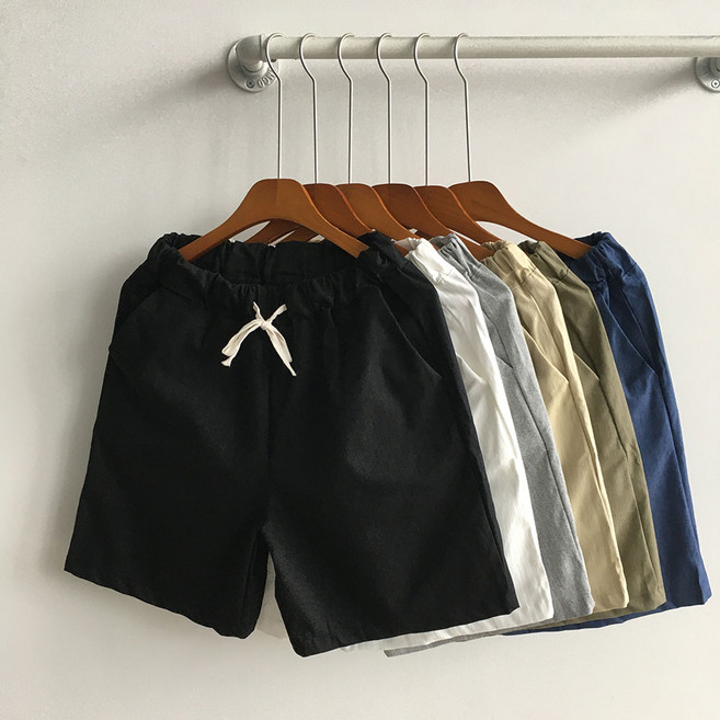 벙커벙커 남자 여름 면 린넨 빅사이즈 반바지