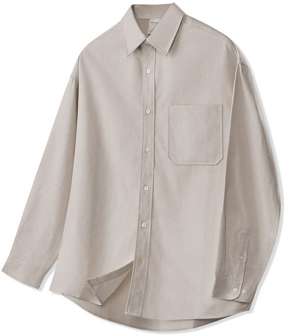 팀스핏(품질보증) 남녀공용 시티보이 옥스포드 빅사이즈 오버핏 베이직 긴팔 셔츠 남방