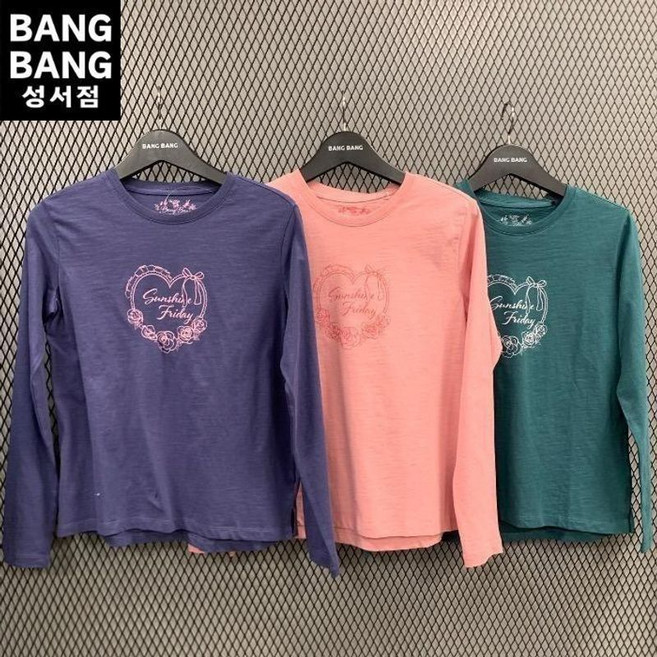 뱅뱅 HC04 봄여성라운드프린트얇은이너 면티셔츠 NTM249