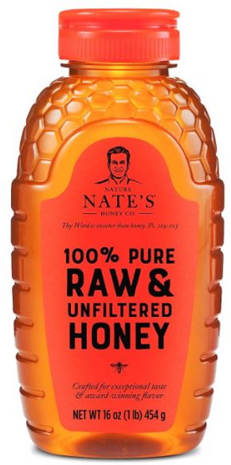 Nature Nate's 유기농 생꿀 여과되지 않은 꿀 454g 6병