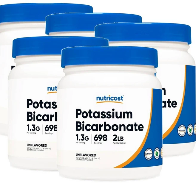 뉴트리코스트 포타슘 칼륨 바이카보네이트 파우더 Nutricost Potassium Bicarbonate, 5개, 907g - 쿠팡