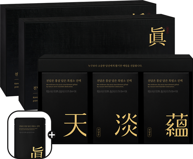 천담온 홍삼 담은 흑염소진액 엑기스 흙염소즙 프리미엄, 60개, 90ml