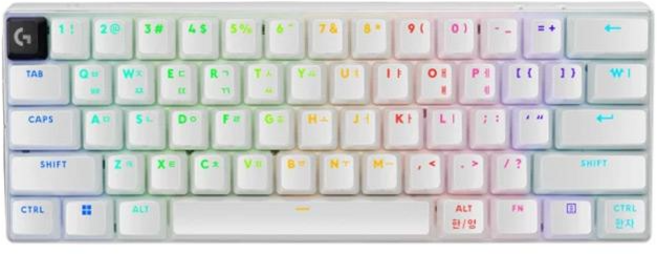 로지텍 PRO X 60 LIGHTSPEED 게이밍 키보드, 화이트 택타일, YR0090, 갈축
