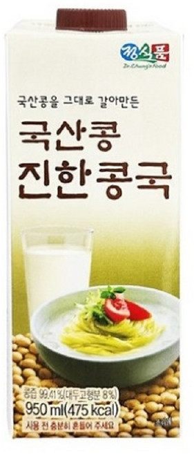 정식품 국산콩 진한콩국 950ml 올여름 시원한 콩국수 집에서 든든한 아침 한끼, 1개