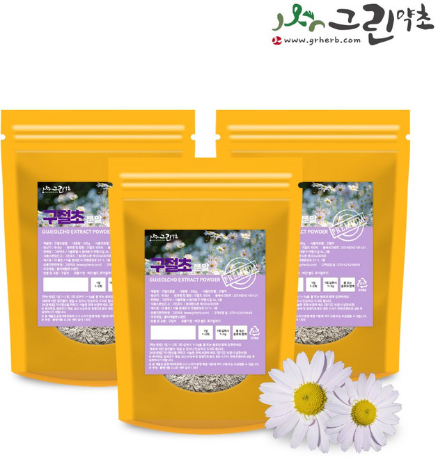 국산 구절초 분말 가루 300g, 3개