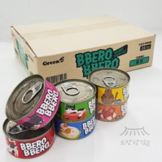 우노상점 빼로빼로 그레이비 타입 - 콤보 캔 80g 24개 랙돌간식