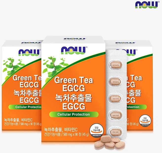 나우푸드 녹차추출물 EGCG 90정 카테킨 다이어트 3박스 3개월분 - 쿠팡