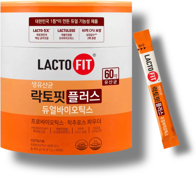 생유산균 락토핏 플러스 듀얼바이오틱스, 400g, 200포 1개