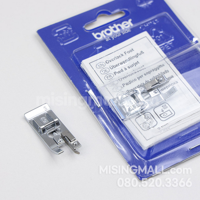 부라더 가정용 미싱 정품 노루발 모음, (정품)오버록 가이드(G) 노루발, 1개