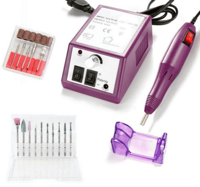 전동 네일드릴 전기 정리기 밀링 세트 키트 그라인더, CN, 퍼플A, 1개