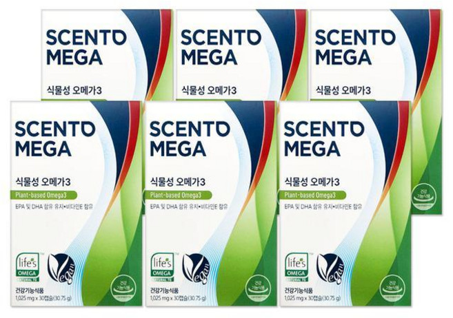 뉴트리원 센토메가 식물성 오메가3 NTG 1025mg, 6개