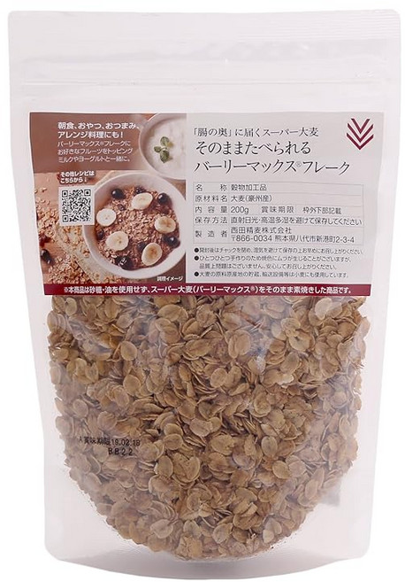 니시다정맥 슈퍼 보리 그대로 먹을 수 있다 벌리맥스 플레이크 200g, 1개