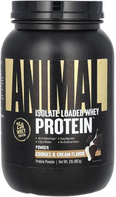 새해 건강을 선물하세요 Animal 분리물 로디드 유청 단백질 분말 쿠키 앤 크림 907g(2lb) 특별관리진행, Animal분리물로디드유청단백질분말쿠키앤크림907g2l, 907g, 1개 - 쿠팡