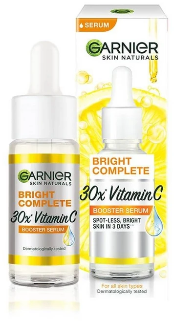 가르니에 Garnier Skin Naturals 페이스 세럼 브라이트 컴플리트 비타민 C 부스터, 30ml, 1 - 쿠팡