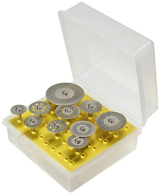 10PCS 3mm생크 직경 다이아몬드 커팅 디스크 절단석 Dremel 로타리 공구 용 컷오프 휠 블레이드 세트, 1개