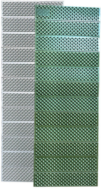 露營地墊 防潮墊 蛋殼睡墊 - 折疊便攜 午休適用, 軍綠色配鋁膜+收納袋