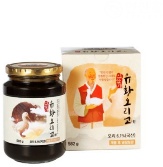 인산가 (주)인산가 정품 유황오리고 582g 1박스/2박스+ 고단백 죽염 블랙밀 35g(2포), 2박스