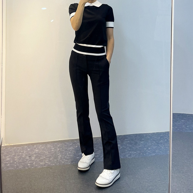 투솜 여성골프니트 여름골프니트 여성 골프니트 쿨 롱지퍼 반팔니트 여자 봄 여름 가을 골프웨어