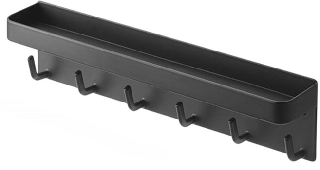 안젤로 현관문 자석선반 후크형, 후크형 블랙, 블랙