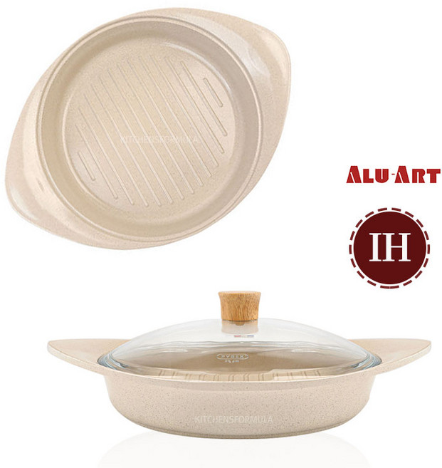 알루아트 IH 멀티 구이팬 에페 인덕션 그릴팬 스테이크팬, 1개, 24cm