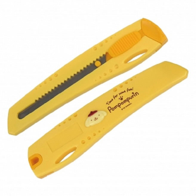 바이하츠 산리오 캐릭터 자동잠금 커터칼 컷터칼 (대) 158mm, 폼폼푸린 커터칼 PPCT-L
