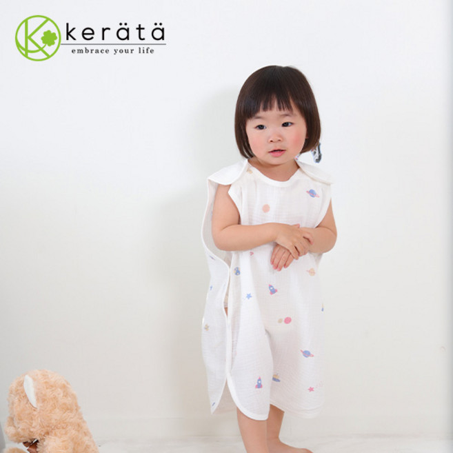 케라타 ibul 2중거즈 유아동 수면조끼 아동잠옷