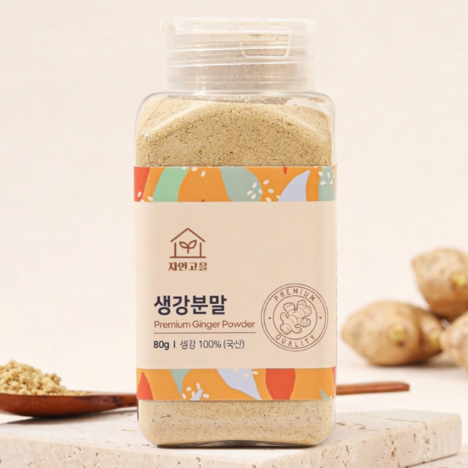 자연고을 국산 100% 생강가루 100%무첨가 생강 가루 분말, 1개, 80g