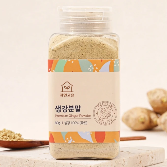 자연고을 국산 100% 생강가루 100%무첨가 생강 가루 분말, 1개, 80g - 쿠팡