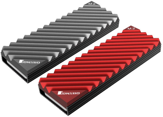 JONSBO M.2 SSD MVMe 방열판, 그레이, 1개
