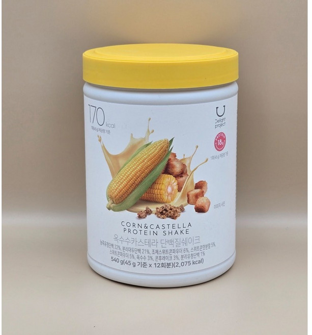 딜라이트 프로젝트 단백질 쉐이크 옥수수카스테라 540g, 1개