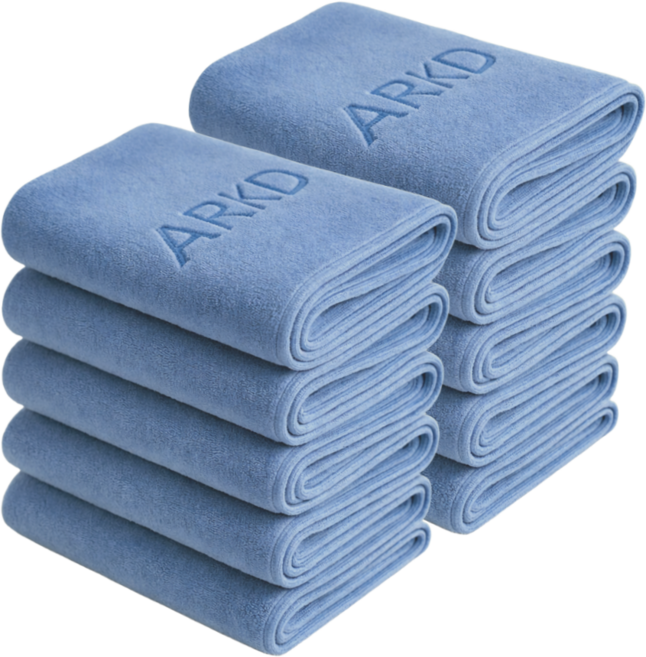 아크디 먼지없는 호텔 고급 수건, 10개, 블루