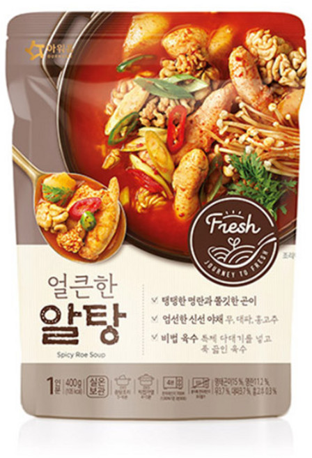 아워홈 얼큰한 알탕 400gX2개, 2개, 400g