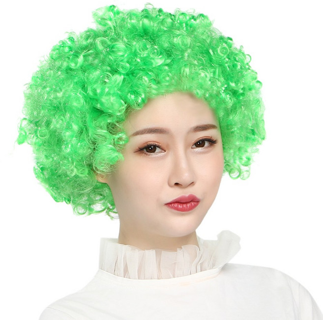 도매파티 뽀글이 가발-파티 파마 코믹 코스프레, 뽀글이 초록색, 1개